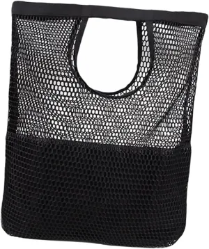 1Pc Capacity Mesh Design Tote Bag Reusable Beach Pouch for Shopping and Portable for Daily Essentials and Travel Stylish Beach Tote Bag
