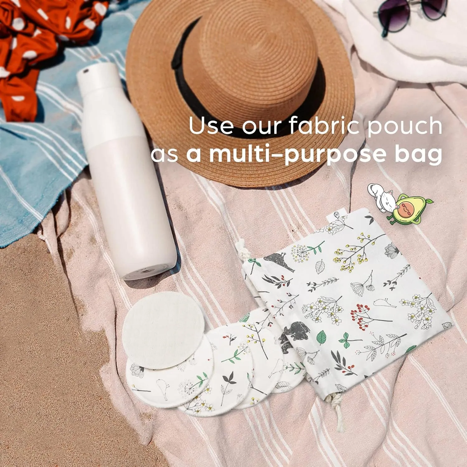1Pcs Makeup Bag Travel Drawstring Cosmetic Bag Pouch (Forest)