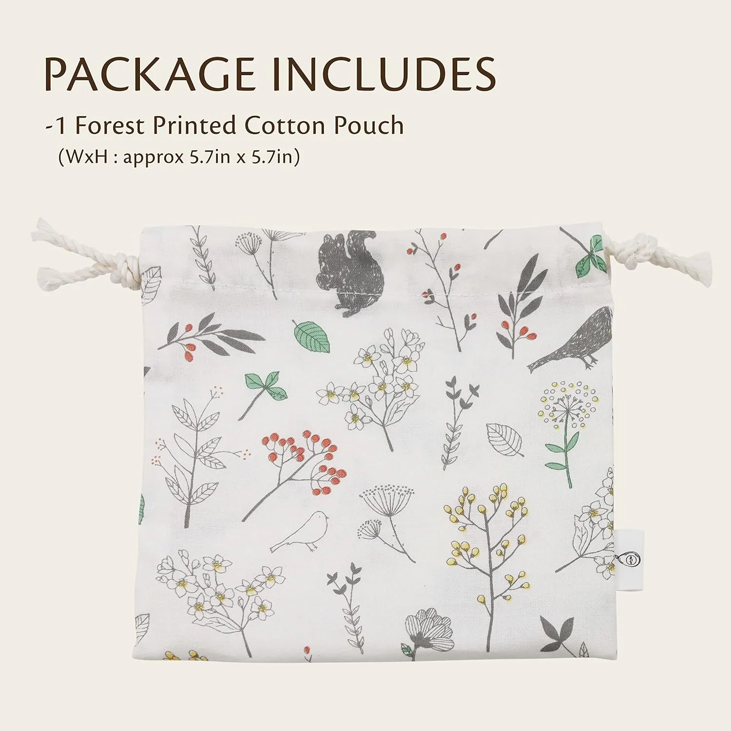 1Pcs Makeup Bag Travel Drawstring Cosmetic Bag Pouch (Forest)
