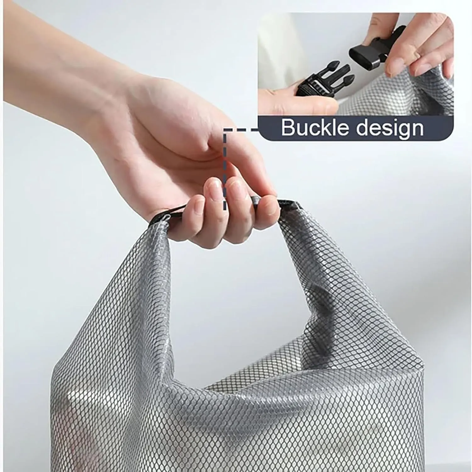 2024 New Eva Waterproof Storage Bag, Multifunctional Dry And Wet Separation Cosmetic Bag Buckle Design Toiletry Bag Portable Travel Bag Large Capacity Waterproof Dirt-Resistant Storage Bag (White-S L)