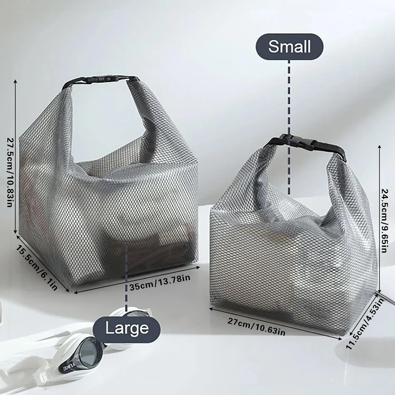2024 New Eva Waterproof Storage Bag, Multifunctional Dry And Wet Separation Cosmetic Bag Buckle Design Toiletry Bag Portable Travel Bag Large Capacity Waterproof Dirt-Resistant Storage Bag (White-S L)