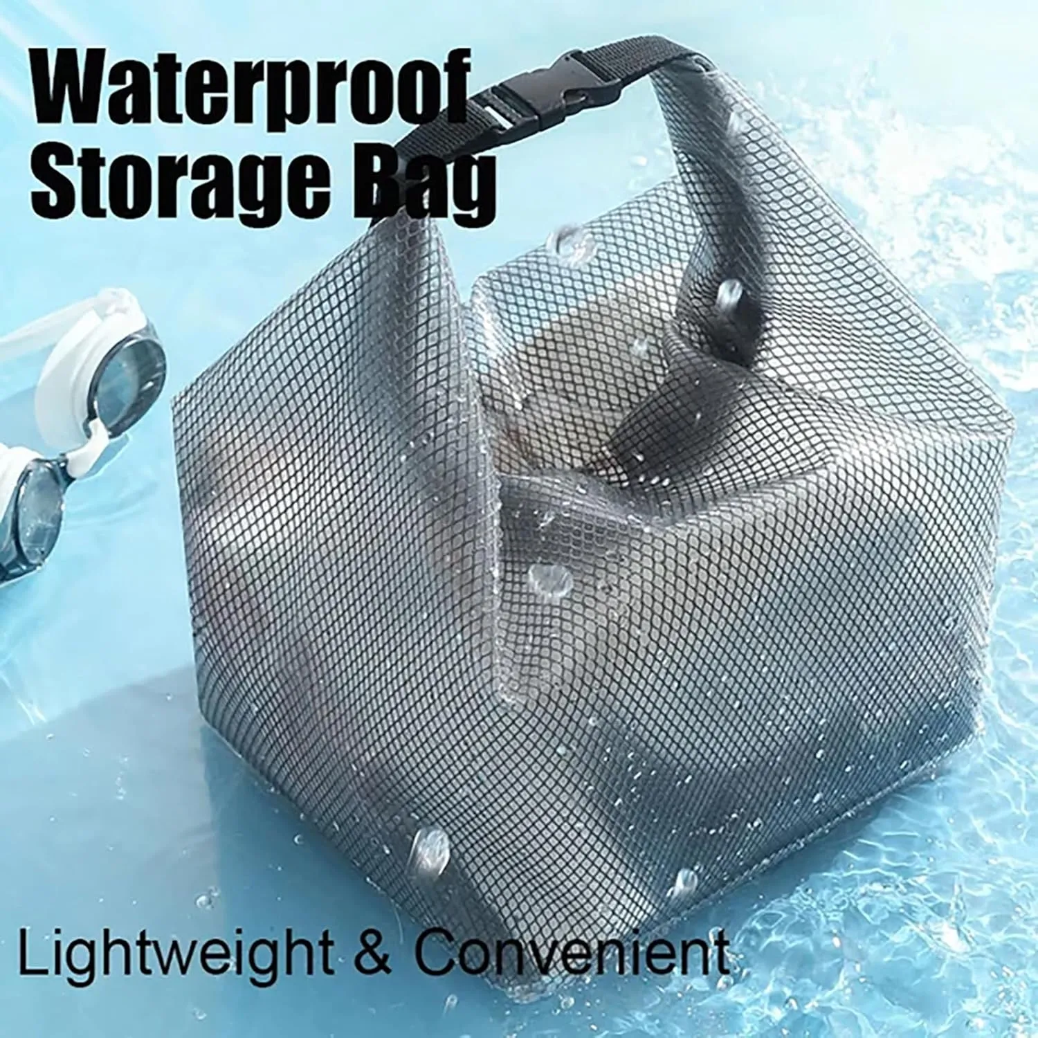 2024 New Eva Waterproof Storage Bag, Multifunctional Dry And Wet Separation Cosmetic Bag Buckle Design Toiletry Bag Portable Travel Bag Large Capacity Waterproof Dirt-Resistant Storage Bag (White-S L)