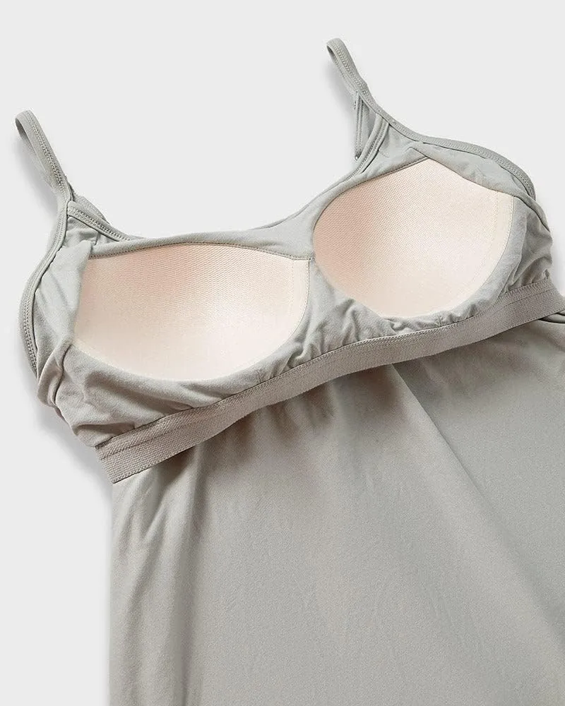 32 Degrees Women's Cool Flowy Bra Cami | with Built-in Cups | Relaxed Fit | Adjustable Spaghetti Strap