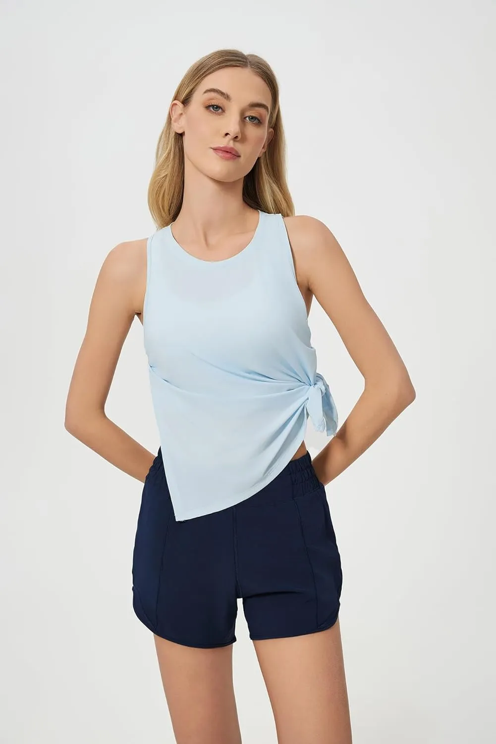 altiland Cool Feeling Workout Tank Top for Woman, Side-Slit Quick Dry Athletic Yoga Exercise Running Tops Relaxed-Fit