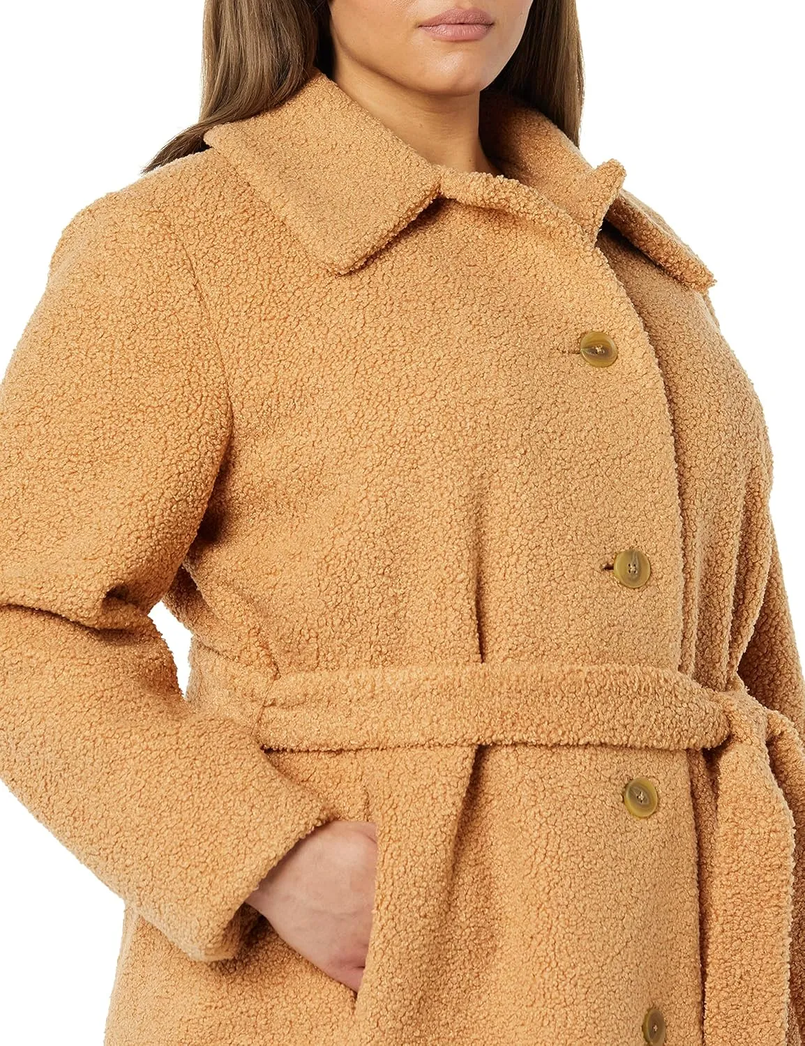 Amazon Essentials Women's Relaxed-Fit Recycled Polyester Sherpa Long Coat (Available in Plus Size) (Previously Amazon Aware)