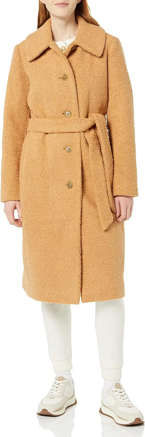 Amazon Essentials Women's Relaxed-Fit Recycled Polyester Sherpa Long Coat (Available in Plus Size) (Previously Amazon Aware)