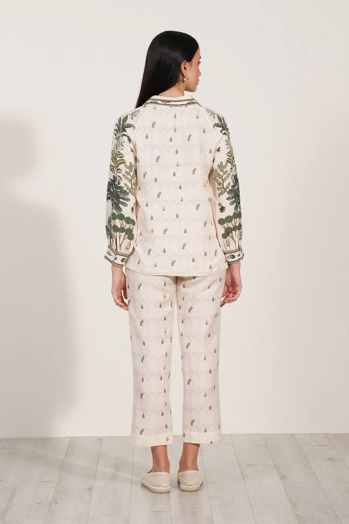 Antonia Lantern Print Blouse