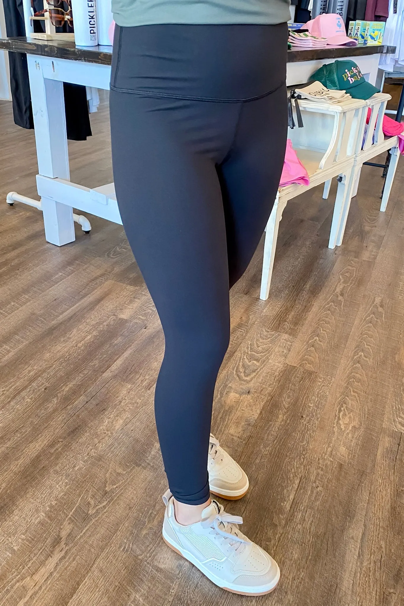 Athleisure Full Length, High-Waist Black Leggings