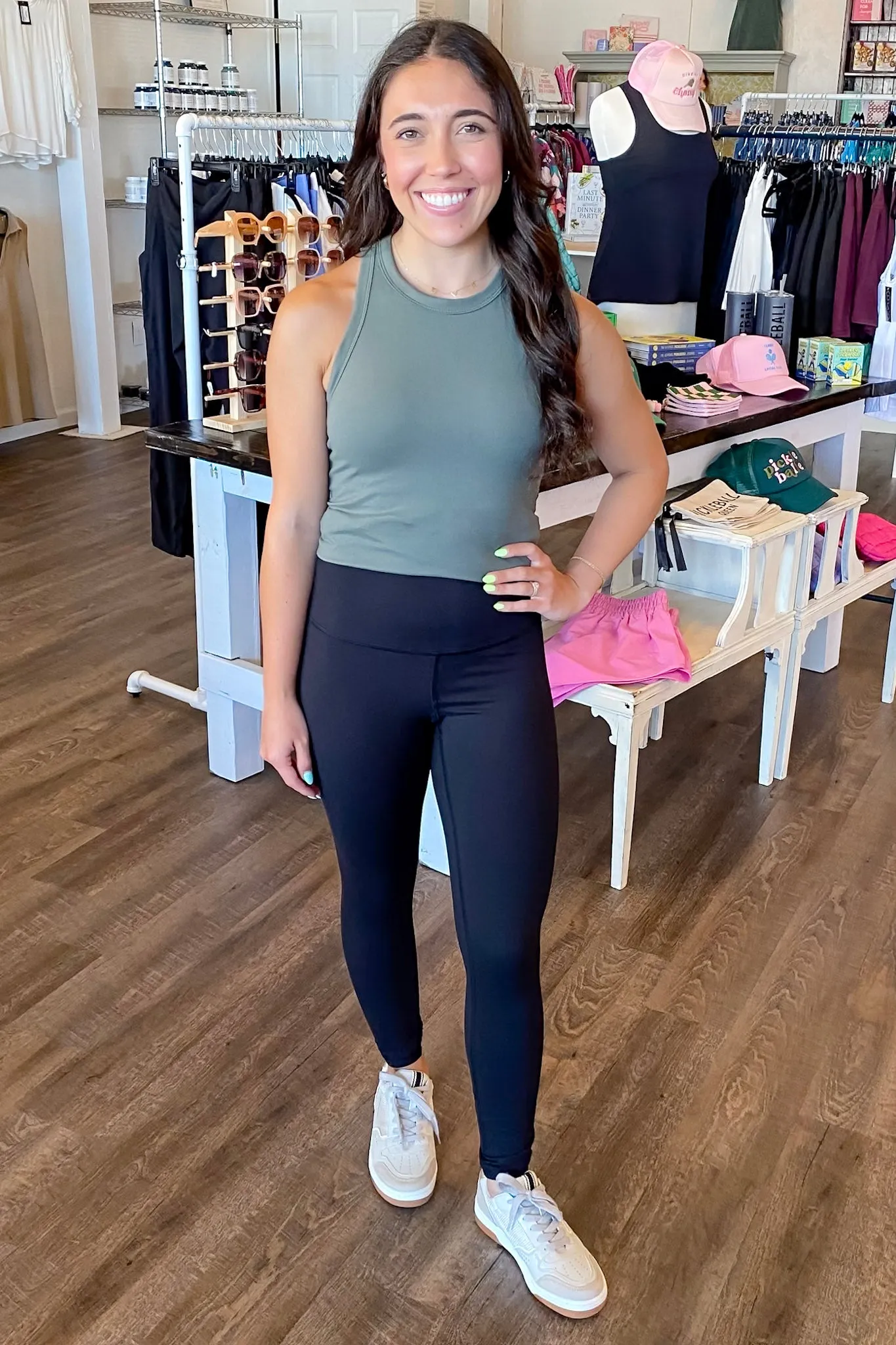Athleisure Full Length, High-Waist Black Leggings