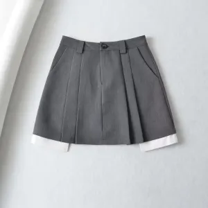 Autumn and Winter High-Waisted Pleated Skirt, Midi Skirt, A-Line Skirt, Short Skirt for Women