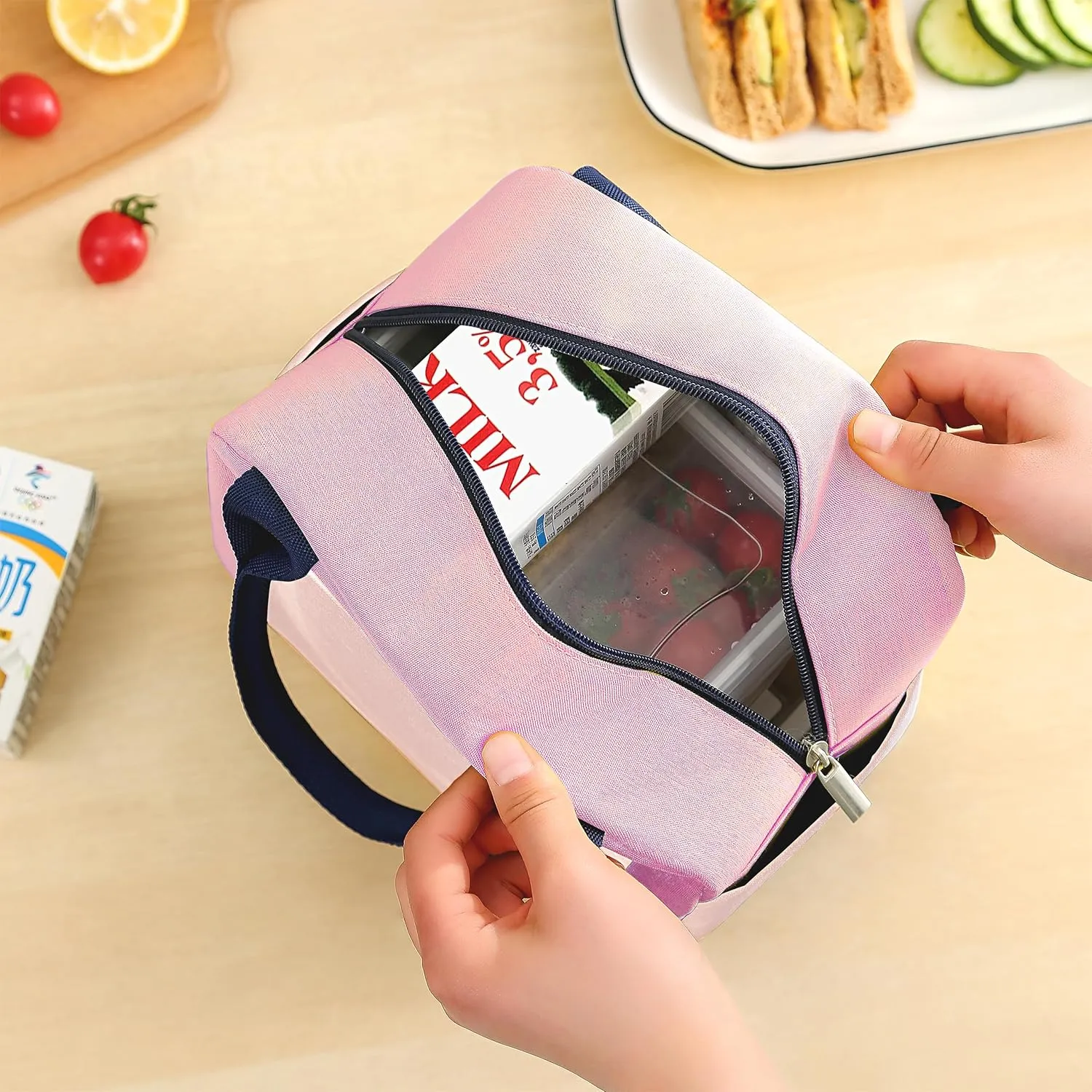 Avocado Bento Bag, Thermal Insulated Cooler Lunch Bento Tote Bag, Gifts For Teens Girls Kids Women, Work Travel Office Camping Picnic Beach Lunch Essentials!