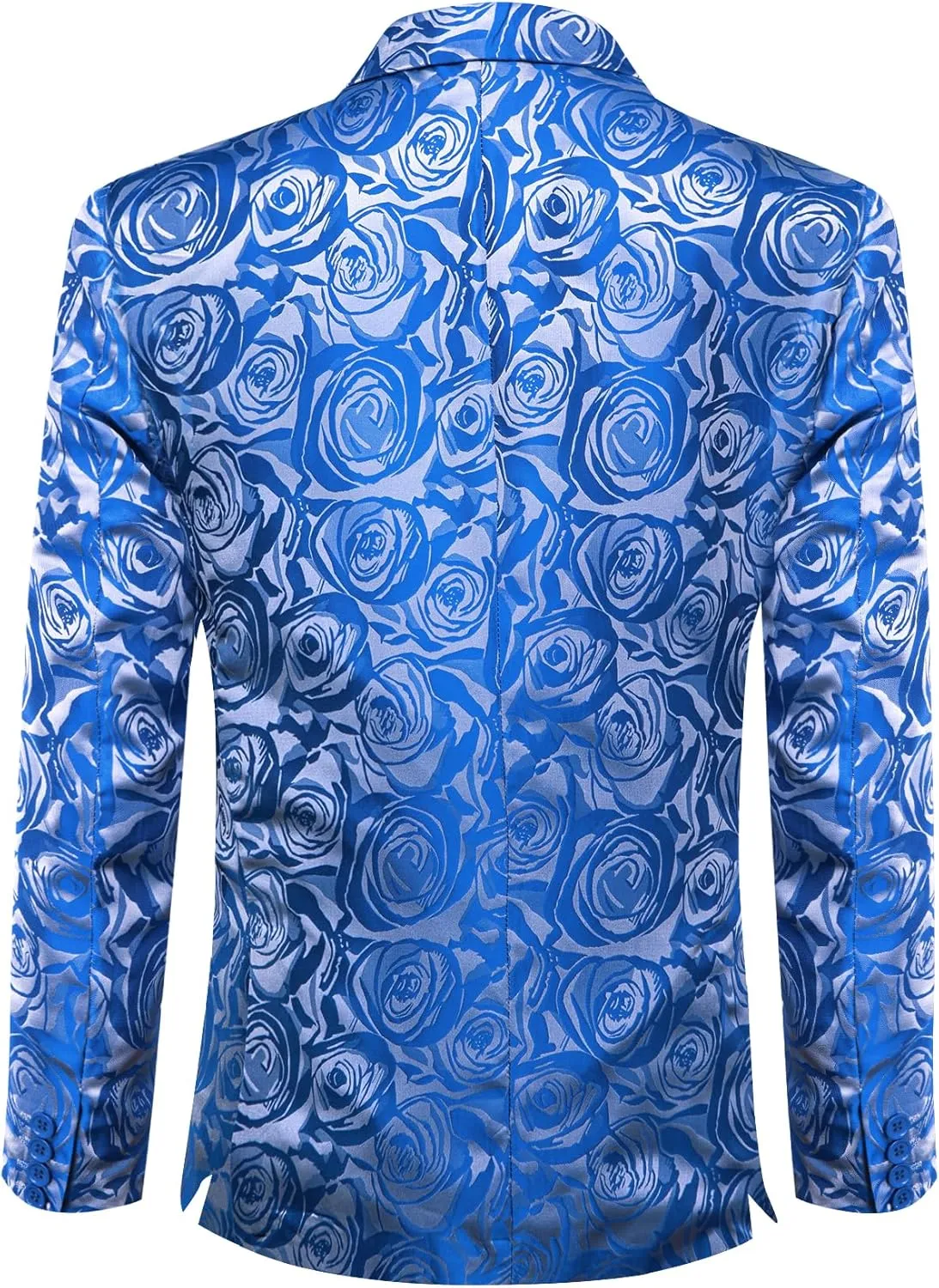 Barry.Wang Mens Floral Blazer Notched Lapel Suit Jacket Flowers Tuxedo Party Christmas Holiday Cruise Coat