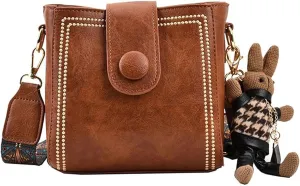Bootara Bucket Bag, Womens Retro Water Bucket Shoulder Bag, Vintage Crossbody Bag, With Adjustable Wider Shoulder Strap