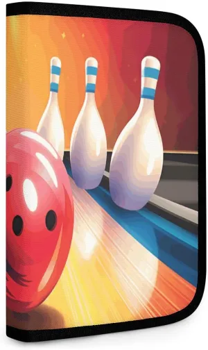 Bowling Lover Folding Storage Bag Tools Storage Carrying Case Makeup Travel Case Portable Makeup Bag Organizer