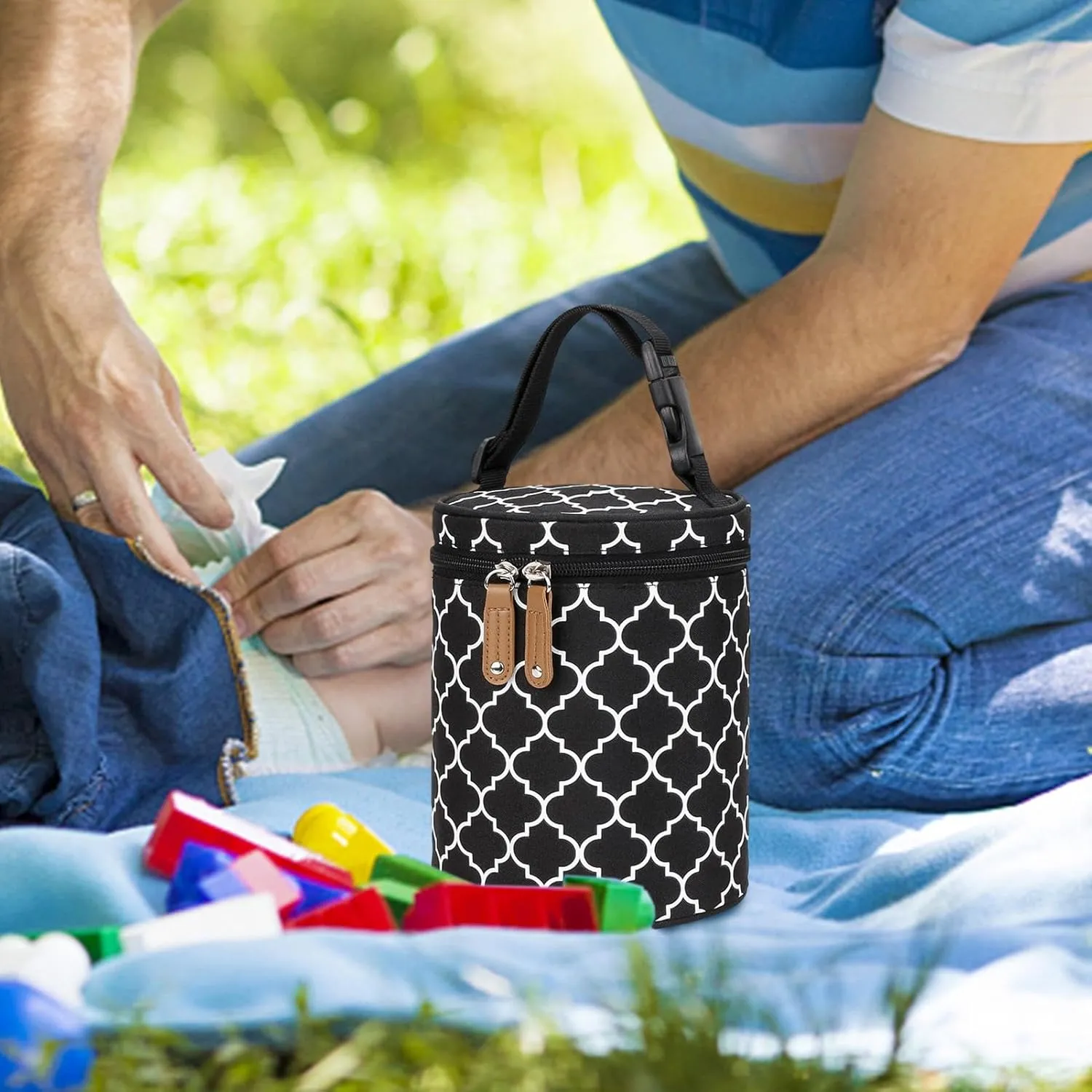 Breastmilk Cooler Bag - Large Portable Baby Bottle Bag, Insulated Leak Proof Storage | Zipper Design Reusable Tote Bag for Nursing Moms, Baby Bottle Storage for Daycare, Travel, and Work Use