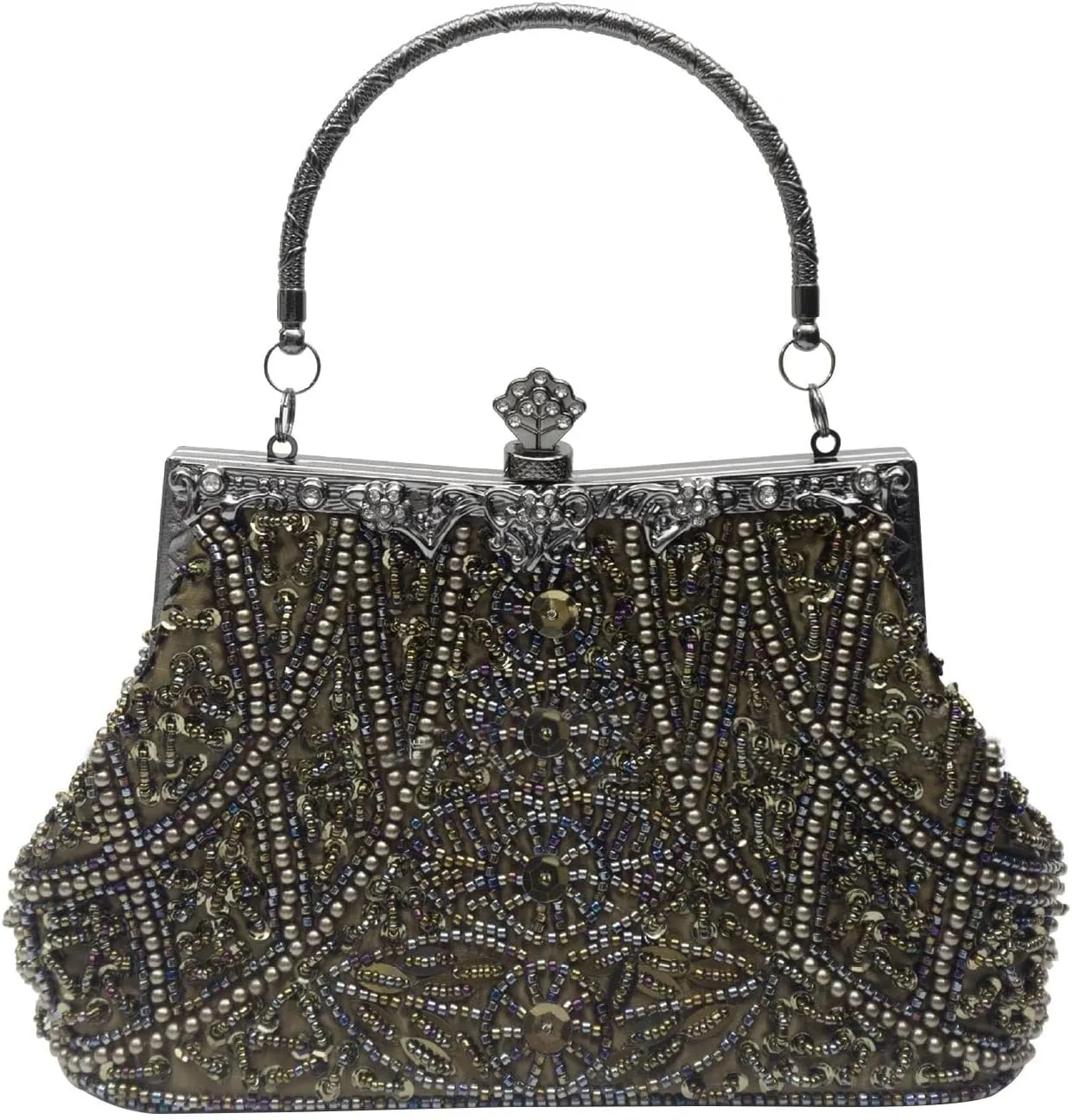Bridal Wedding Purse Exquisite Handmade Embroidery Shoulder Vintage Beaded Evening for Women Handbag