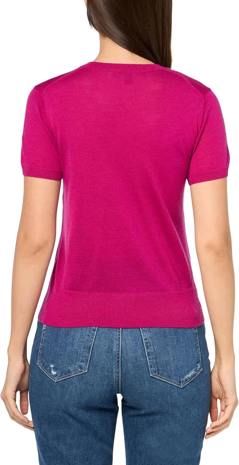 Brooks Brothers Women's Merino Wool Sweater Short Sleeve Shell
