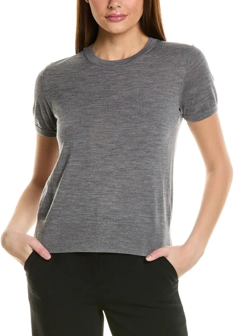 Brooks Brothers Women's Merino Wool Sweater Short Sleeve Shell