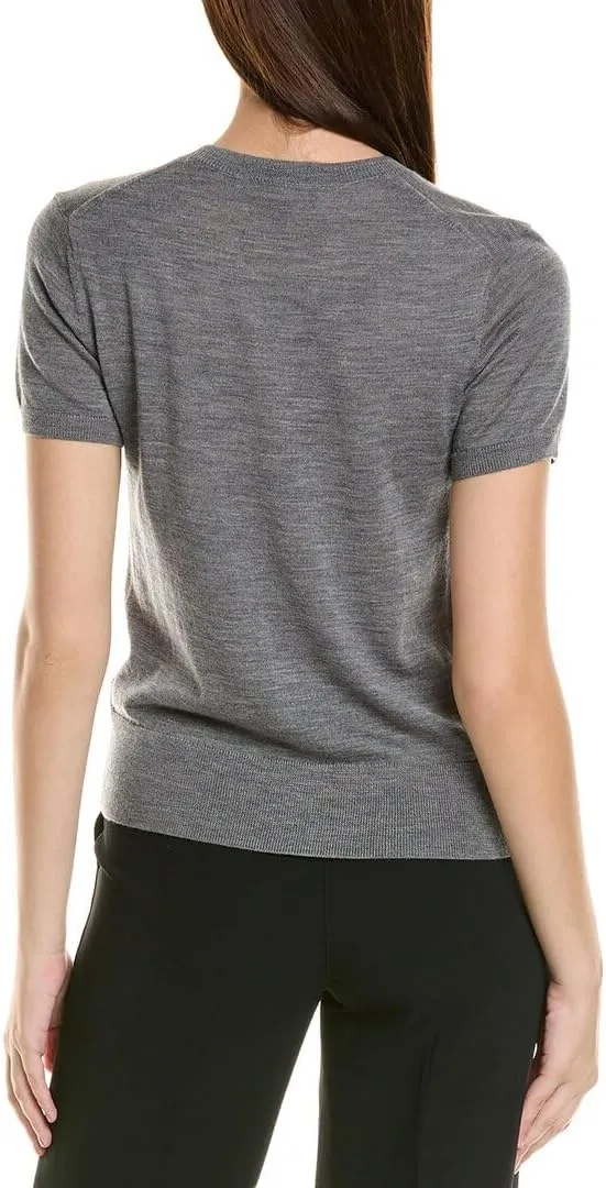Brooks Brothers Women's Merino Wool Sweater Short Sleeve Shell