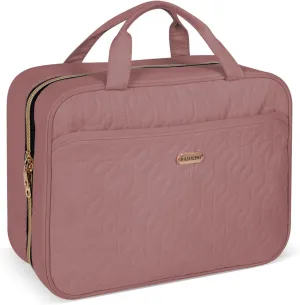 Brown Toiletry Bag, Makeup Organizer, Travel Bag For Women Mens Toiletries, Waterproof with Hanging Hook, Large Capacity