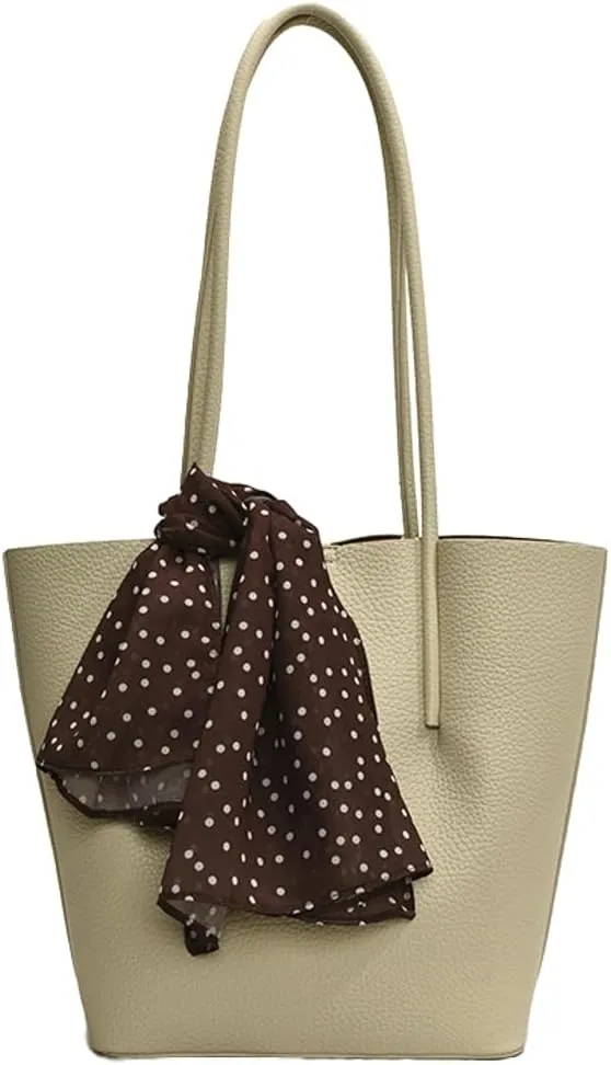 Bucket Bag for Women Vegan Leather Shoulder Purses Trendy Elegant Handbag