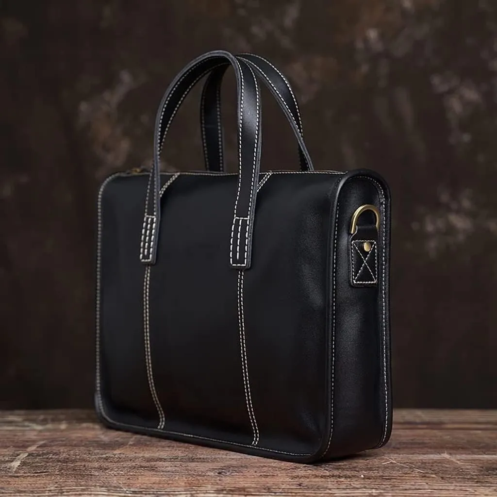 Business Men Briefcase Casual Tote Shoulder Bag for 14 Inch Laptop Office Bag
