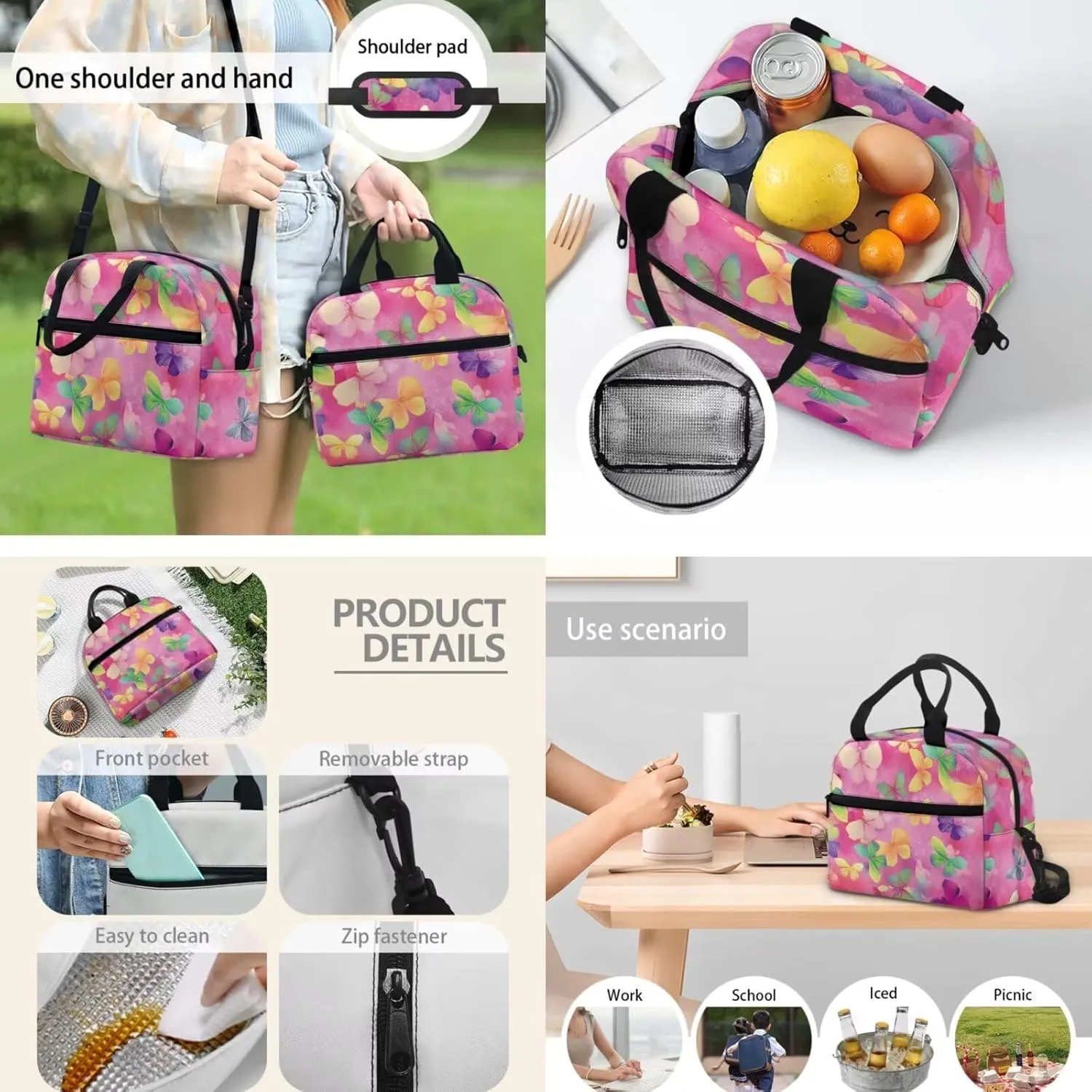 Butterfly Petals Backpack Kids Boy 3Pcs Book Bag for Ruggedly Reinforced Shoulder 15 Inch Schoolbag School Bag for Kids Kindergarten Nursery School Pre-K Elementary School