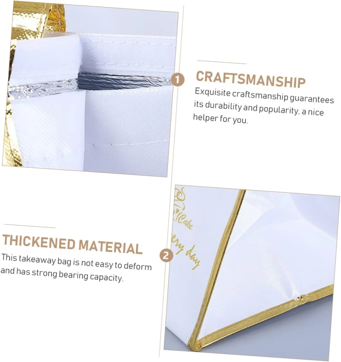 Cabilock Thermal Bag Insulated Cake Packing Bag for Baking Portable Food Carrying Pouch for Home Outdoor