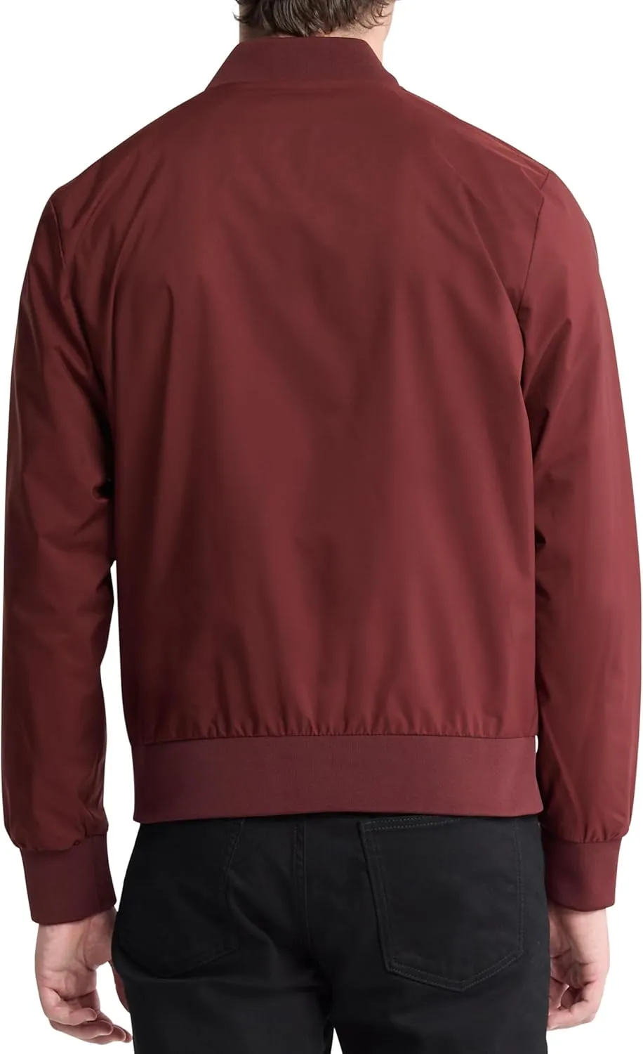 Calvin Klein Men's Matte Logo Zip Bomber Jacket