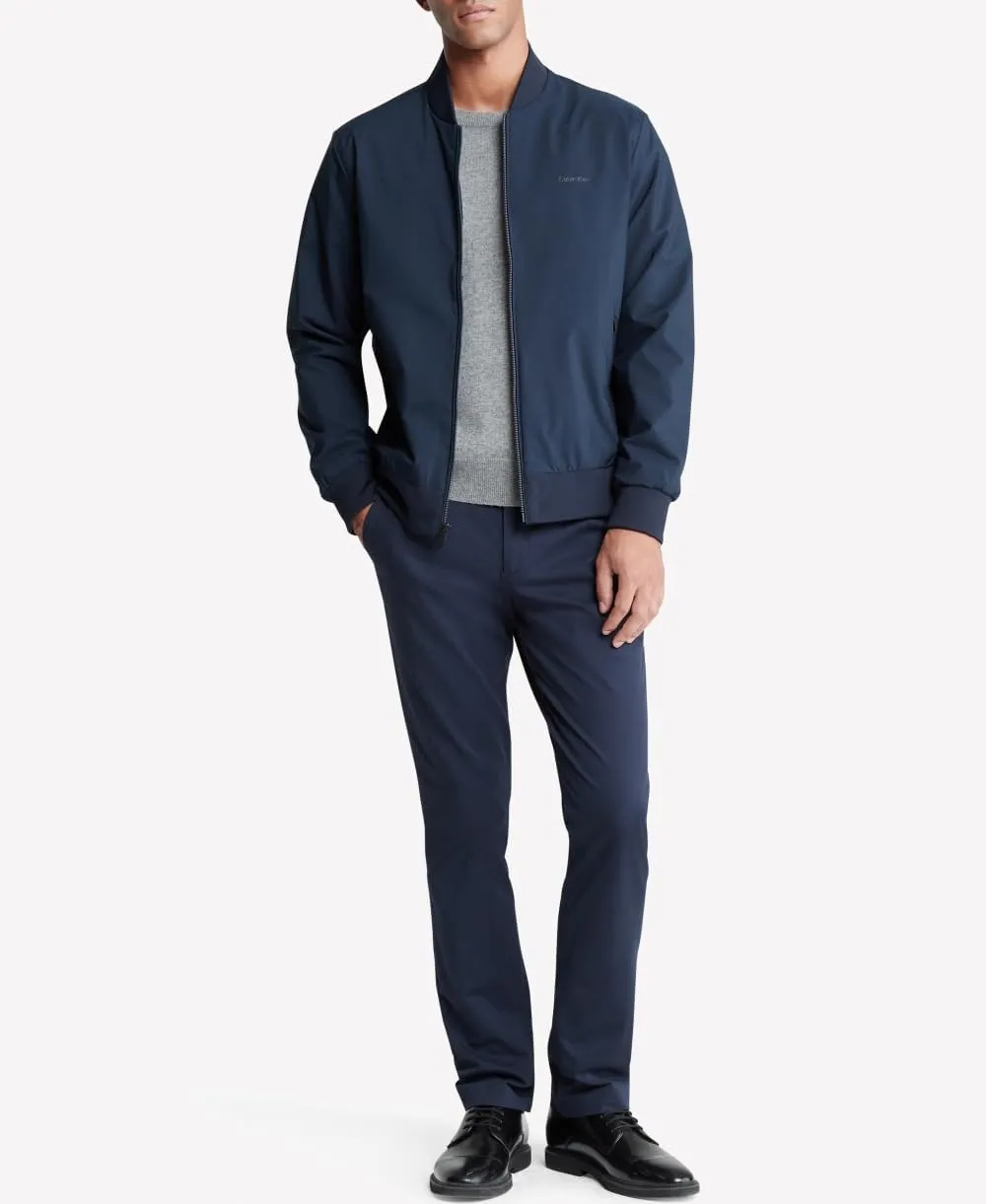 Calvin Klein Men's Matte Logo Zip Bomber Jacket