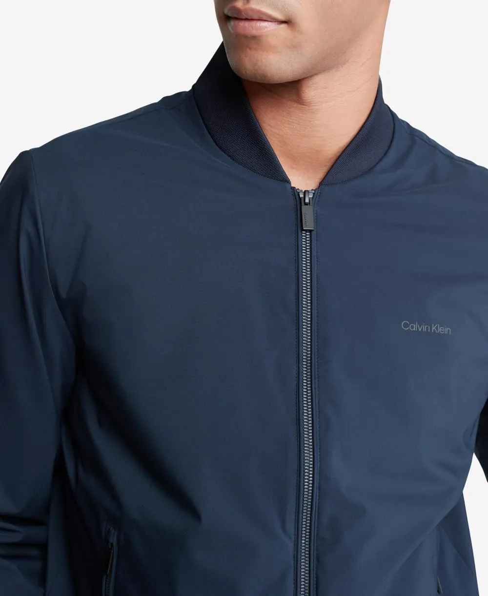 Calvin Klein Men's Matte Logo Zip Bomber Jacket