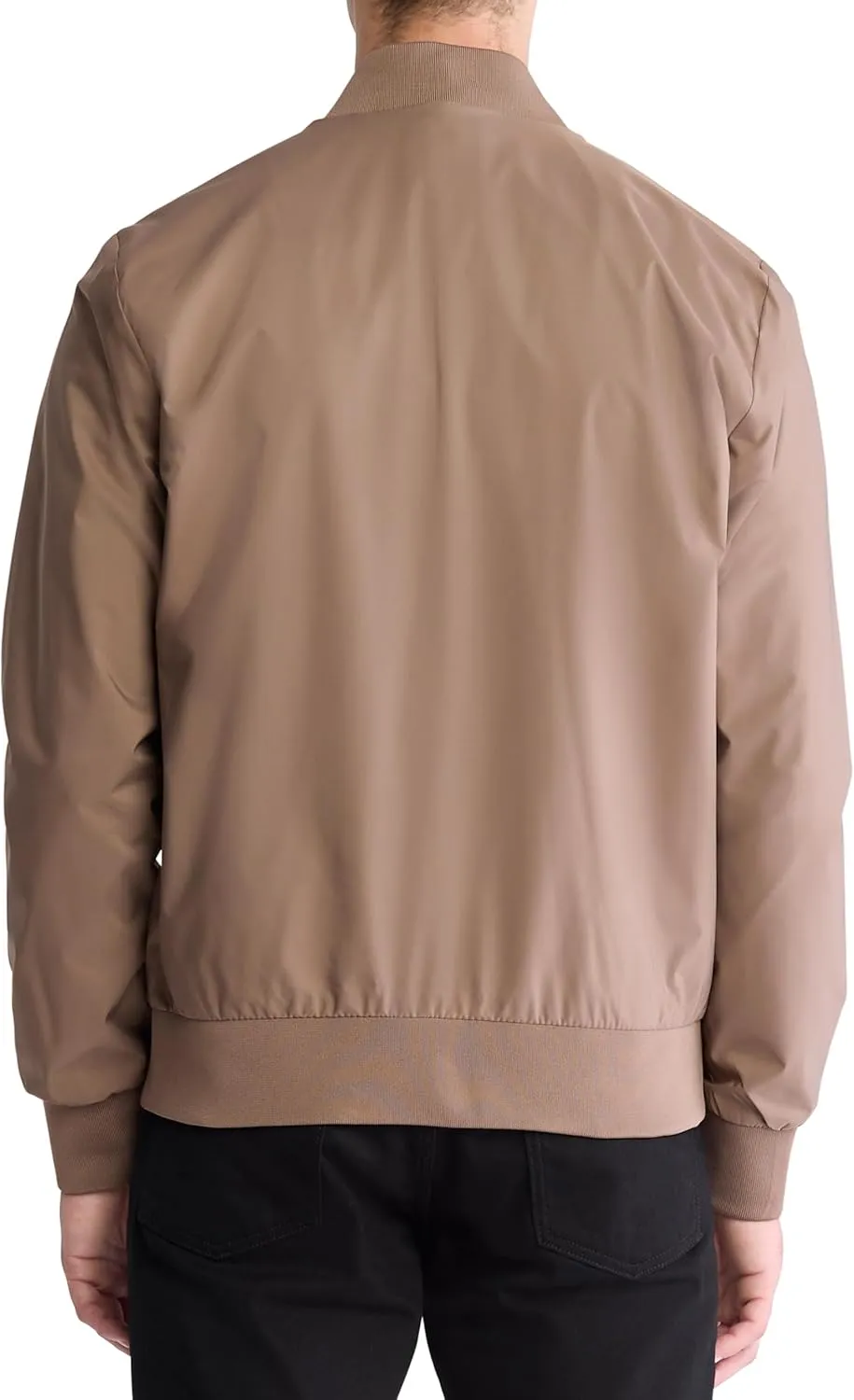 Calvin Klein Men's Matte Logo Zip Bomber Jacket