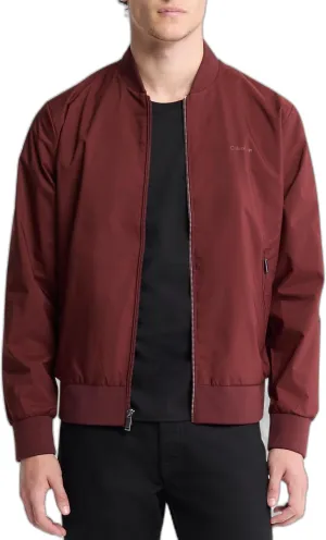 Calvin Klein Men's Matte Logo Zip Bomber Jacket
