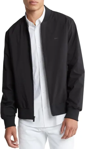 Calvin Klein Men's Matte Logo Zip Bomber Jacket