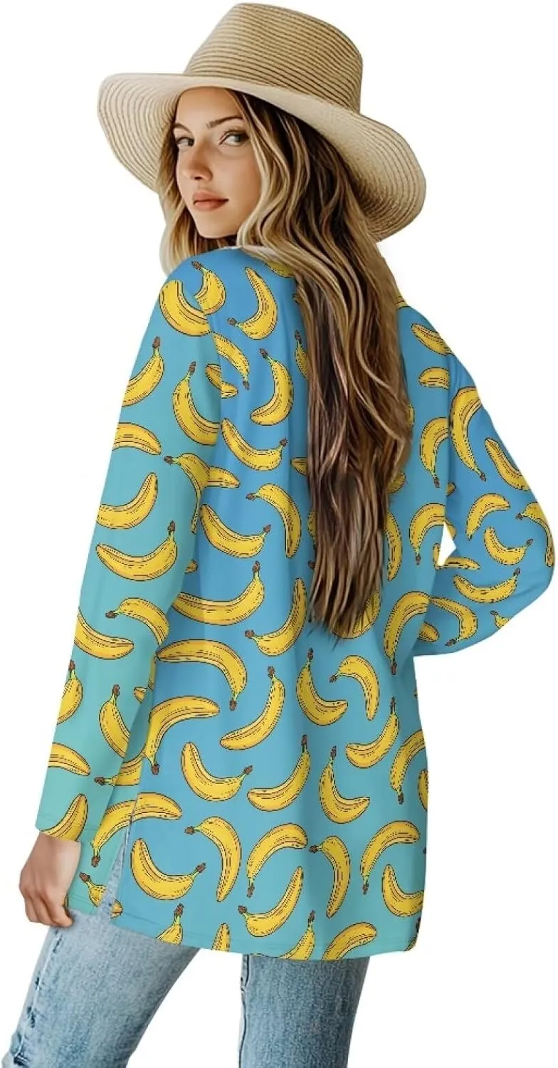 Cardigan Jacket for Women 2024 Casual Long Sleeve Open Front Cardigans with Pocket, S-2XL
