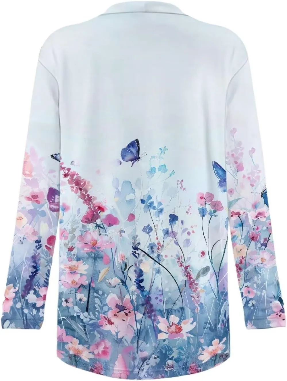 Cardigan Jacket for Women 2024 Casual Long Sleeve Open Front Cardigans with Pocket, S-2XL