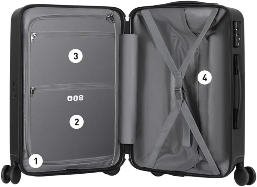 Carry-on Suitcase Luggage 20 In Luggage With Spinner Wheels,Luggage That Can Be Carried On The Plane With TSA Lock Carry-on Suitcases Carry On Luggages (Color : Black, Size : 20inch)