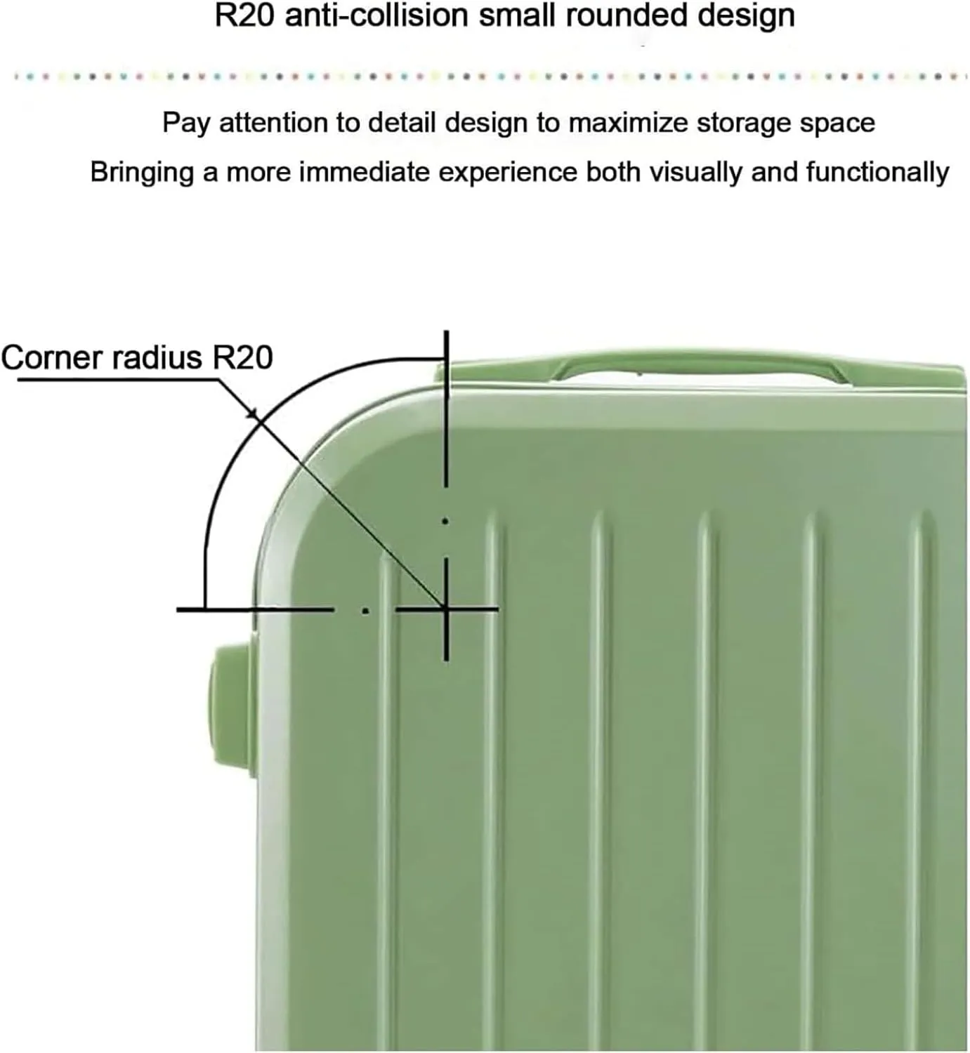Carry-on Suitcase Luggage 20'' Lightweight Luggage Wide Handle PC Hardshell Suitcases With Spinner Wheels Carry-on Suitcases Carry On Luggages (Color : C, Size : 20 inch)