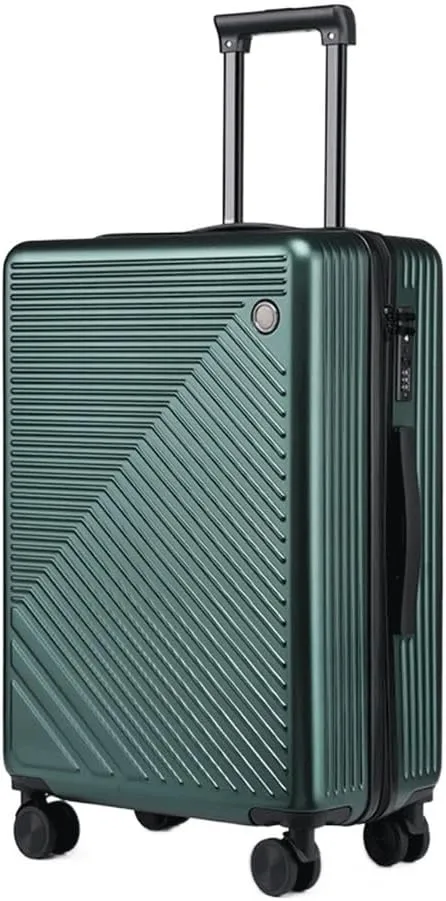 Carry-on Suitcase Luggage 20inch Lightweight Hardside 4-Wheel Spinner Travel Luggage,business Luggage For Women Carry-on Suitcases Carry On Luggages (Color : Green, Size : 20inch)