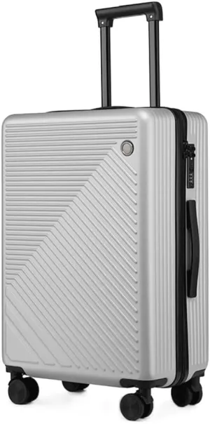 Carry-on Suitcase Luggage 20inch Lightweight Hardside 4-Wheel Spinner Travel Luggage,Business Luggage for Women Carry-on Suitcases Carry On Luggages (Silver 20inch)