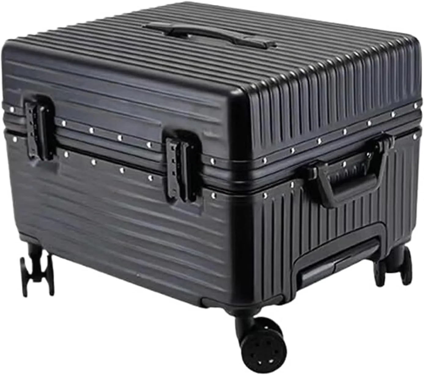 Carry-on Suitcase Luggage Carry On Luggage 20inch Wide Handle Suitcase,Hardshell With Aluminum Frame Spinner Carry-on Suitcases Carry On Luggages (Color : Black, Size : 20inch)