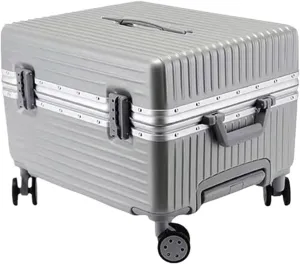 Carry-on Suitcase Luggage Carry On Luggage 20inch Wide Handle Suitcase,Hardshell With Aluminum Frame Spinner Carry-on Suitcases Carry On Luggages (Color : Silver, Size : 20inch)