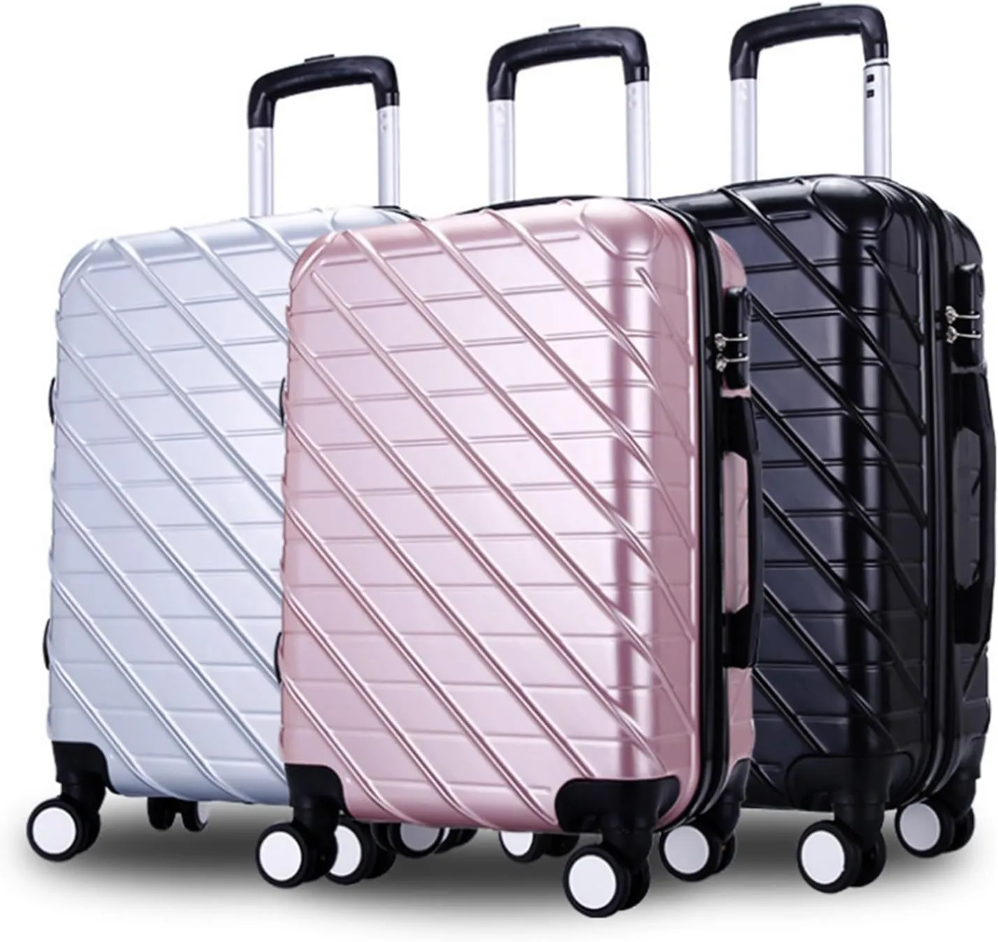 Carry-on Suitcase Luggage Carry On Luggage With Spinner Wheels Luggage Travel Suitcase Hardshell Lightweight Carry-on Suitcases Carry On Luggages (Color : Black, Size : 20inch)