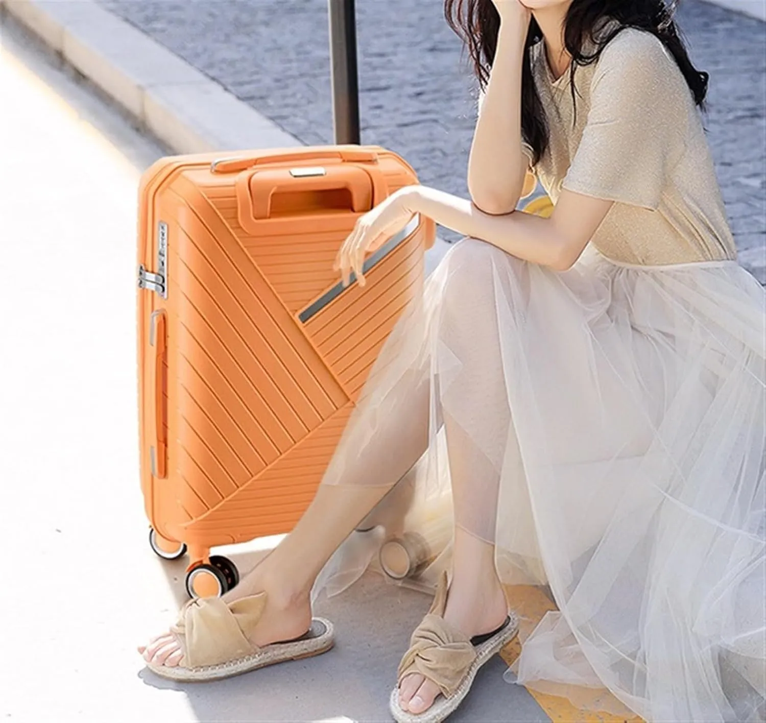 Carry-on Suitcase Luggage Hardside Rugged Travel Suitcase Luggage With Spinner Wheels,Luggage Suitcase Lightweight Carry-on Suitcases Carry On Luggages (Color : F, Size : 20inch)