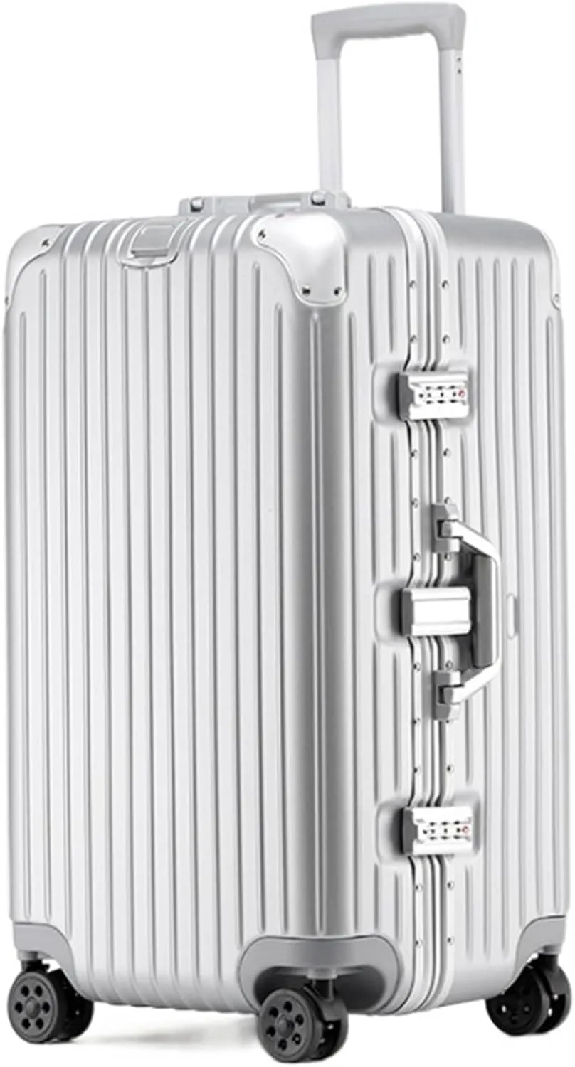 Carry-on Suitcase Luggage Luggage 24inch Wide Handle Suitcase,Hardshell With Aluminum Frame,Spinner Wheels TSA Lock Carry-on Suitcases Carry On Luggages (Color : C, Size : 24inch)