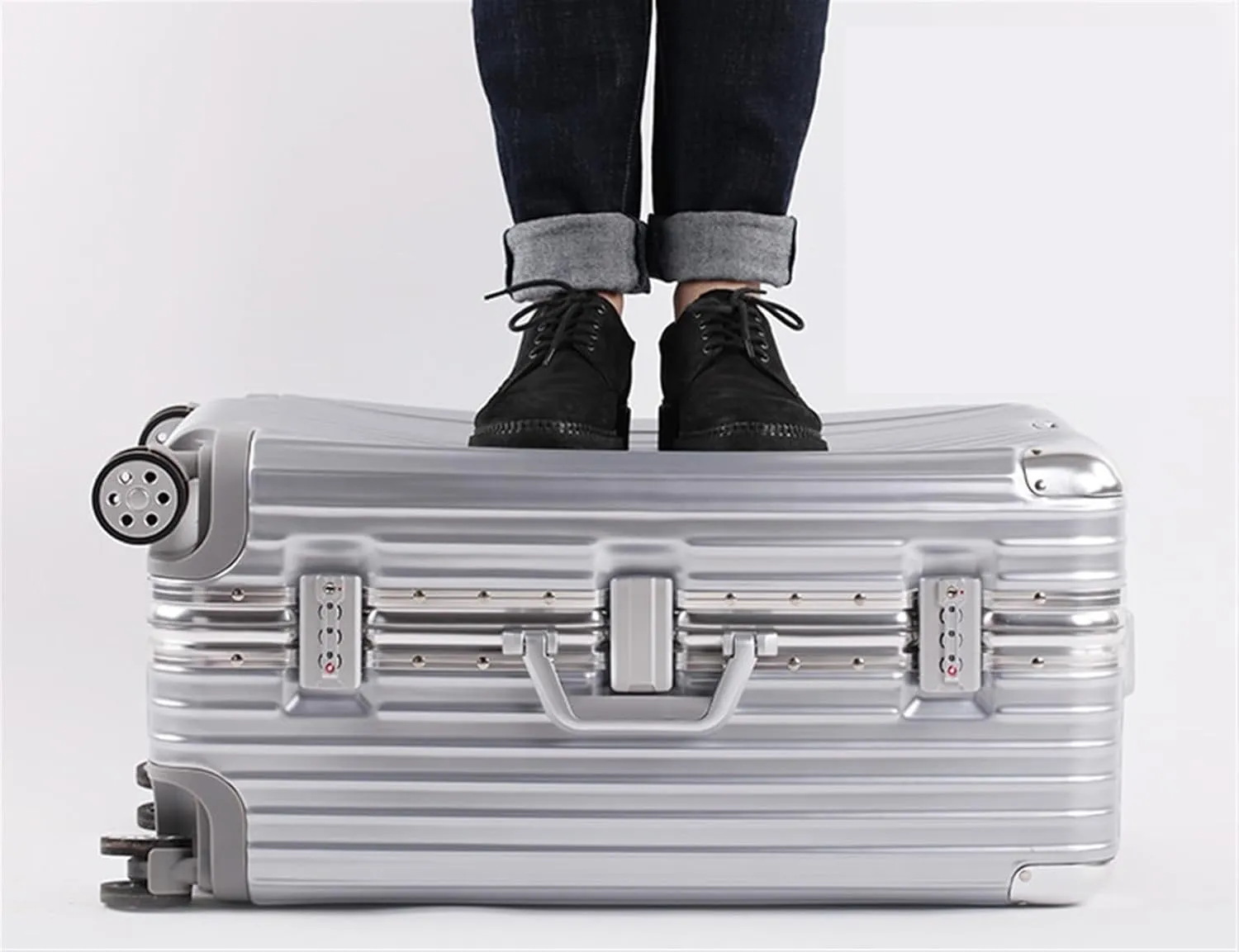 Carry-on Suitcase Luggage Luggage 24inch Wide Handle Suitcase,Hardshell With Aluminum Frame,Spinner Wheels TSA Lock Carry-on Suitcases Carry On Luggages (Color : C, Size : 24inch)