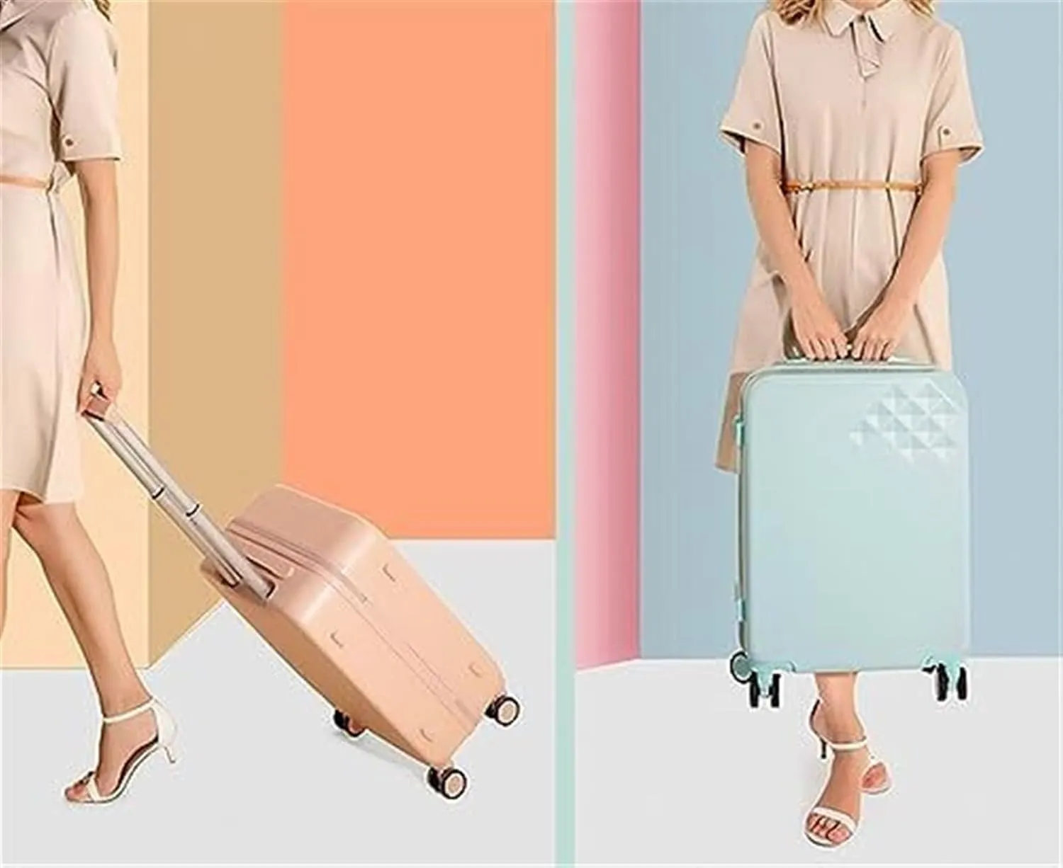 Carry-on Suitcase Luggage Luggage Expandable 8-Wheel Spinner Lightweight Hardside Suitcase,Suitcase Checked Luggage Carry-on Suitcases Carry On Luggages (Color : B, Size : 4inch)