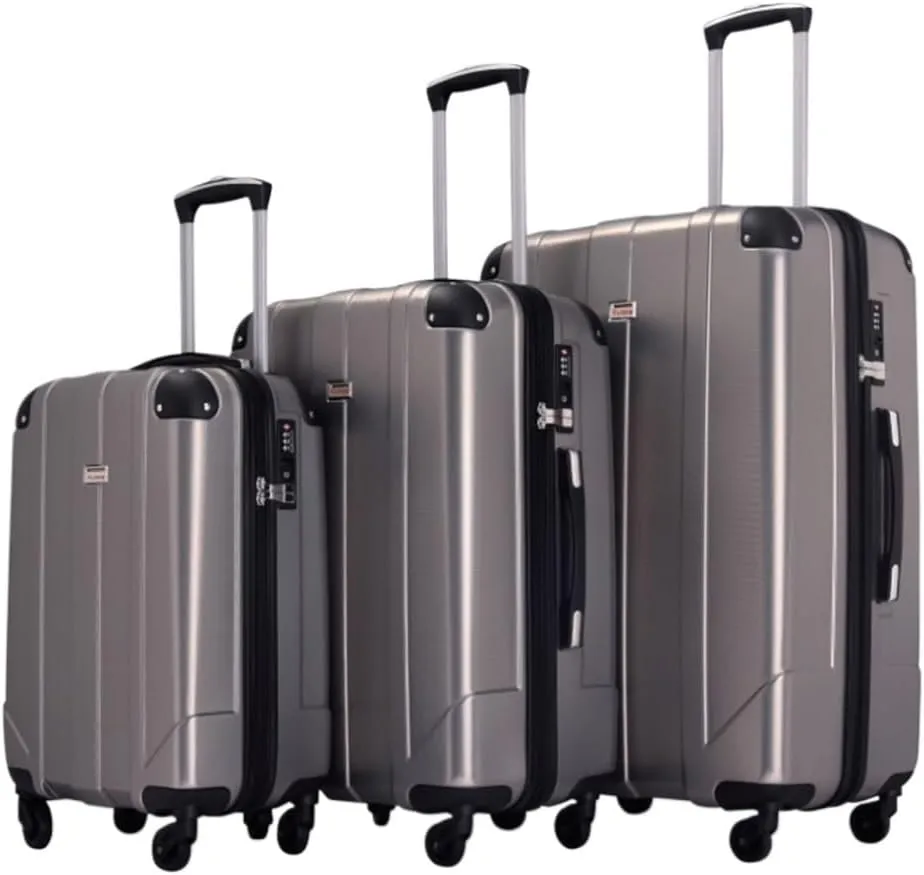 Carry-on Suitcase Luggage Luggage Sets Hardshell 3s Lightweight Durable Suitcase Spinner Wheels with Lock Carry-on Suitcases Carry On Luggages, 20/24/28inch (3s 20/24/28inch)