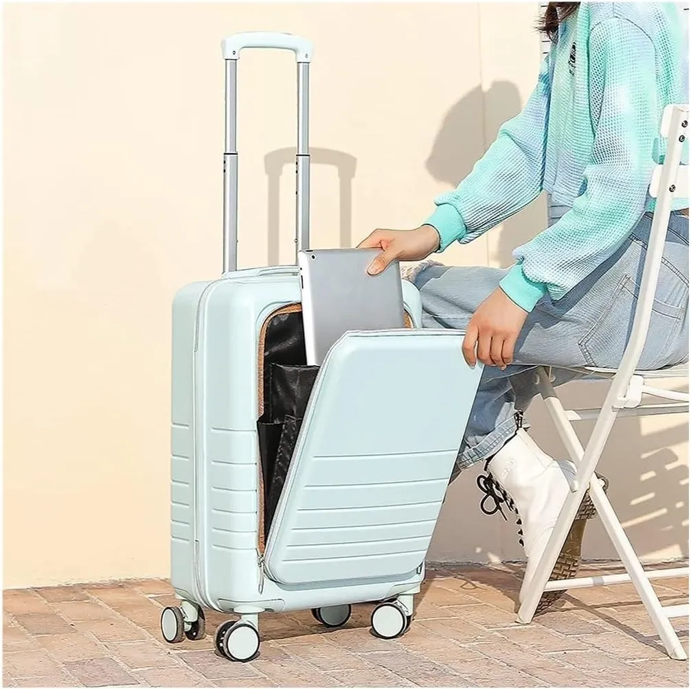 Carry-on Suitcase Luggage Luggage Suitcase Piece Set Carry On ABS PC Spinner Trolley,Durable Travel Luggage Carry-on Suitcases Carry On Luggages (Color : Blue, Size : 20 14in)