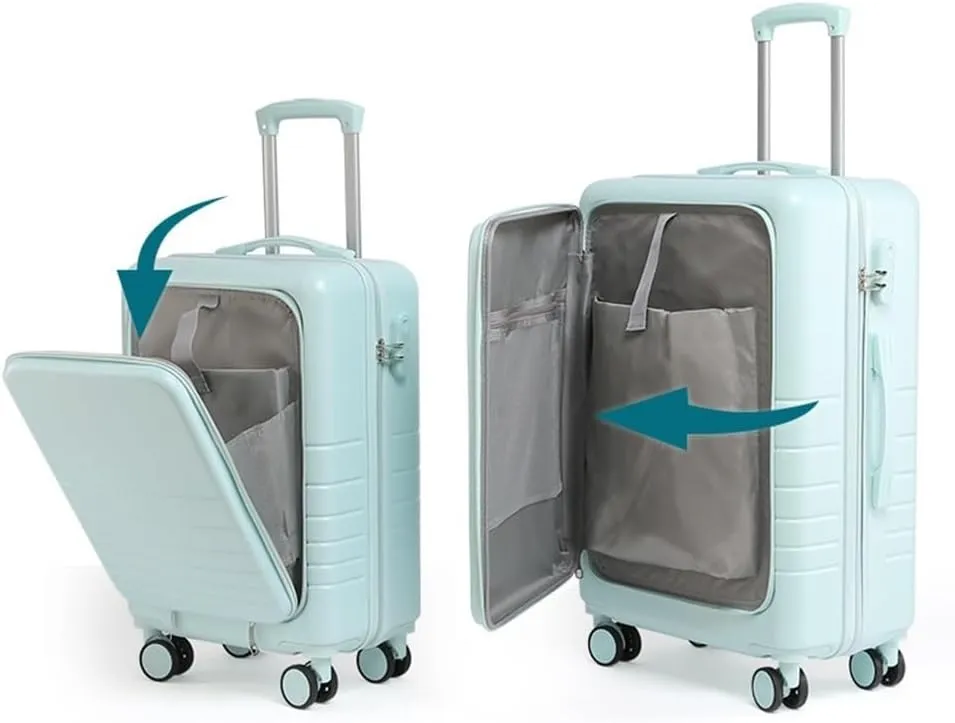 Carry-on Suitcase Luggage Luggage Suitcase Piece Set Carry On ABS PC Spinner Trolley,Durable Travel Luggage Carry-on Suitcases Carry On Luggages (Color : Blue, Size : 20 14in)